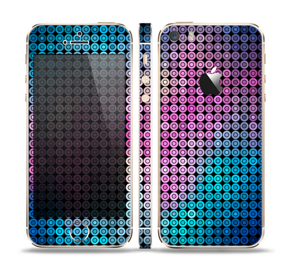The Vibrant Colored Abstract Cells Skin Set for the Apple iPhone 5s