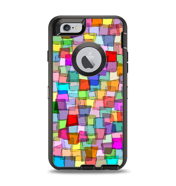 The Vibrant Colored Abstract Cubes Apple iPhone 6 Otterbox Defender Case Skin Set
