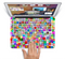 The Vibrant Colored Abstract Cubes Skin Set for the Apple MacBook Pro 15" with Retina Display