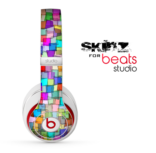 The Vibrant Colored Abstract Cubes Skin for the Beats Studio