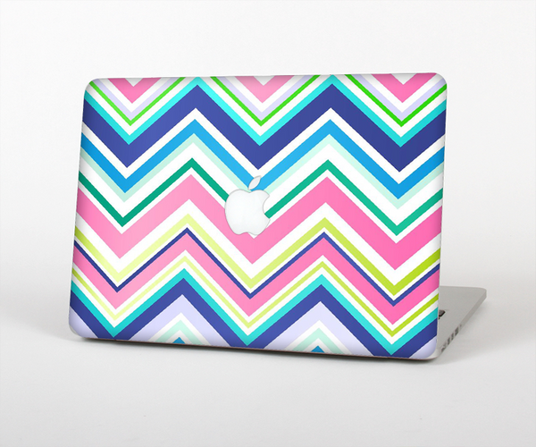 The Vibrant Colored Chevron Pattern V3 Skin Set for the Apple MacBook Pro 15" with Retina Display