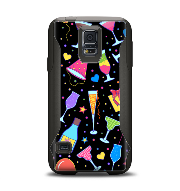 The Vibrant Colored Cocktail Party Samsung Galaxy S5 Otterbox Commuter Case Skin Set