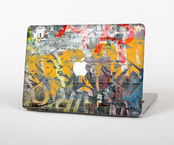 The Vibrant Colored Graffiti Mixture Skin Set for the Apple MacBook Pro 15" with Retina Display