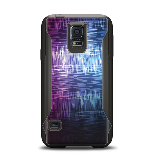 The Vibrant Colored Lined Surface Samsung Galaxy S5 Otterbox Commuter Case Skin Set