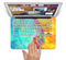 The Vibrant Colored Messy Painted Canvas Skin Set for the Apple MacBook Pro 13" with Retina Display