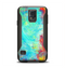 The Vibrant Colored Messy Painted Canvas Samsung Galaxy S5 Otterbox Commuter Case Skin Set