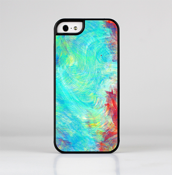 The Vibrant Colored Messy Painted Canvas Skin-Sert for the Apple iPhone 5-5s Skin-Sert Case