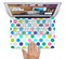 The Vibrant Colored Polka Dot V1 Skin Set for the Apple MacBook Pro 13" with Retina Display