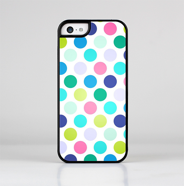 The Vibrant Colored Polka Dot V1 Skin-Sert for the Apple iPhone 5c Skin-Sert Case