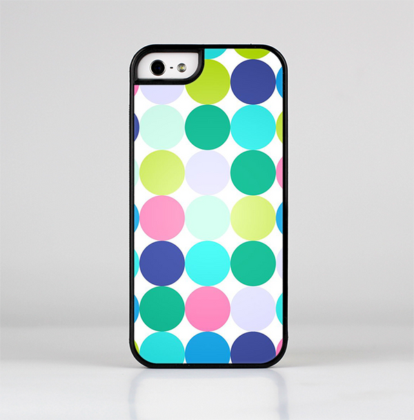 The Vibrant Colored Polka Dot V2 Skin-Sert for the Apple iPhone 5-5s Skin-Sert Case