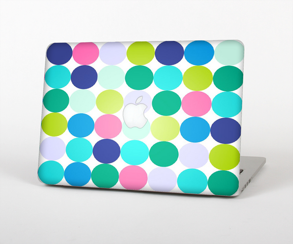 The Vibrant Colored Polka Dot V2 Skin Set for the Apple MacBook Pro 13" with Retina Display