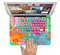 The Vibrant Colored Sprouting Shapes Skin Set for the Apple MacBook Pro 13" with Retina Display