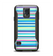 The Vibrant Colored Stripes Pattern V3 Samsung Galaxy S5 Otterbox Commuter Case Skin Set