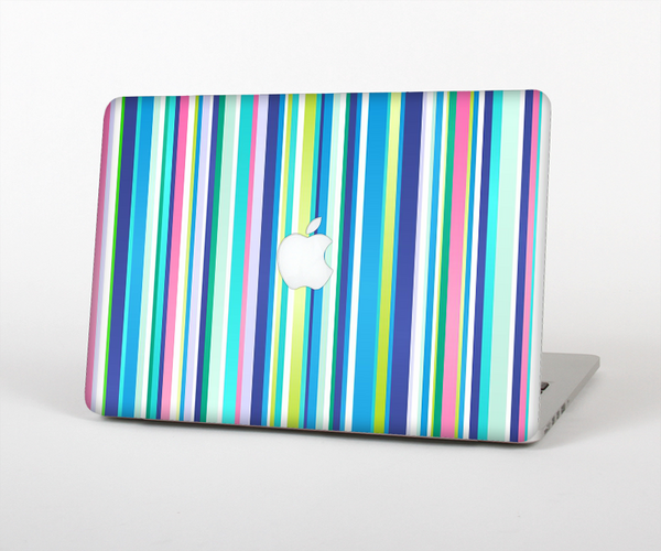 The Vibrant Colored Stripes Pattern V3 Skin Set for the Apple MacBook Pro 13" with Retina Display
