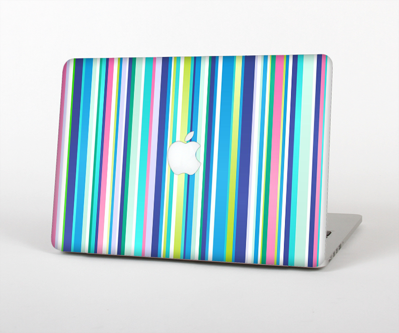 The Vibrant Colored Stripes Pattern V3 Skin Set for the Apple MacBook Pro 15" with Retina Display