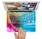 The Vibrant Colored Wet Flower Skin Set for the Apple MacBook Pro 15" with Retina Display