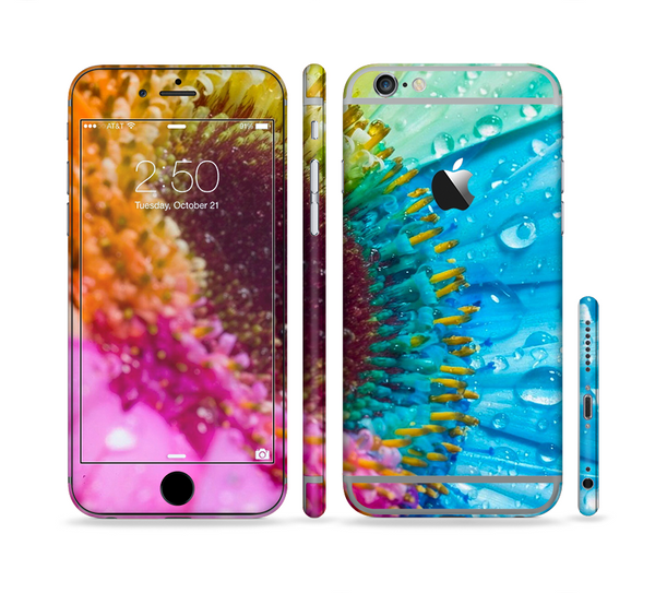 The Vibrant Colored Wet Flower Sectioned Skin Series for the Apple iPhone 6 Plus