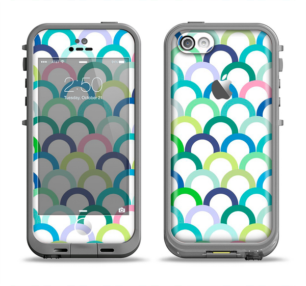 The Vibrant Fun Colored Pattern Hoops Apple iPhone 5c LifeProof Fre Case Skin Set