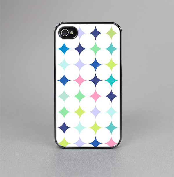 The Vibrant Fun Colored Pattern Hoops Inverted Polka Dot Skin-Sert for the Apple iPhone 4-4s Skin-Sert Case