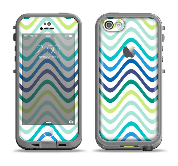 The Vibrant Fun Colored Pattern Swirls Apple iPhone 5c LifeProof Fre Case Skin Set