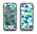 The Vibrant Fun Colored Triangular Pattern Apple iPhone 5c LifeProof Fre Case Skin Set