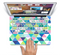 The Vibrant Fun Colored Triangular Pattern Skin Set for the Apple MacBook Pro 13" with Retina Display