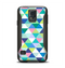 The Vibrant Fun Colored Triangular Pattern Samsung Galaxy S5 Otterbox Commuter Case Skin Set