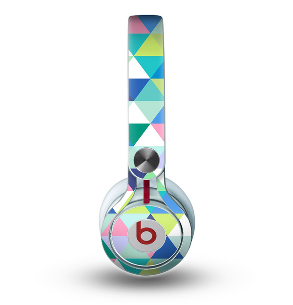 The Vibrant Fun Colored Triangular Pattern Skin for the Beats by Dre Mixr Headphones