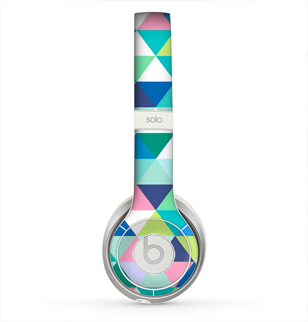 The Vibrant Fun Colored Triangular Pattern Skin for the Beats by Dre Solo 2 Headphones