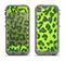 The Vibrant Green Cheetah Apple iPhone 5c LifeProof Fre Case Skin Set