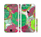 The Vibrant Green & Coral Floral Sketched Sectioned Skin Series for the Apple iPhone 6 Plus