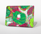 The Vibrant Green & Coral Floral Sketched Skin Set for the Apple MacBook Pro 15" with Retina Display