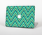 The Vibrant Green Sharp Chevron Pattern Skin Set for the Apple MacBook Pro 15" with Retina Display