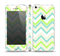 The Vibrant Green Vintage Chevron Pattern Skin Set for the Apple iPhone 5