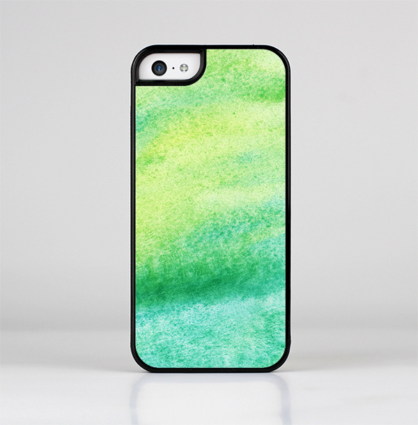 The Vibrant Green Watercolor Panel Skin-Sert for the Apple iPhone 5c Skin-Sert Case
