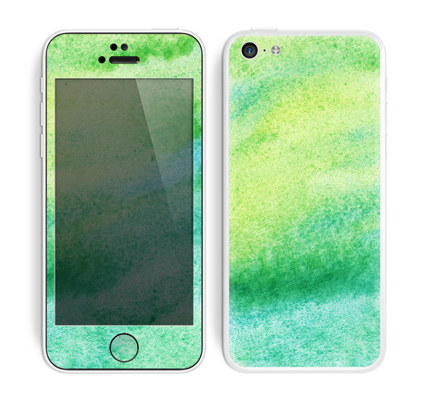 The Vibrant Green Watercolor Panel copy Skin for the Apple iPhone 5c