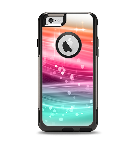The Vibrant Multicolored Abstract Swirls Apple iPhone 6 Otterbox Commuter Case Skin Set