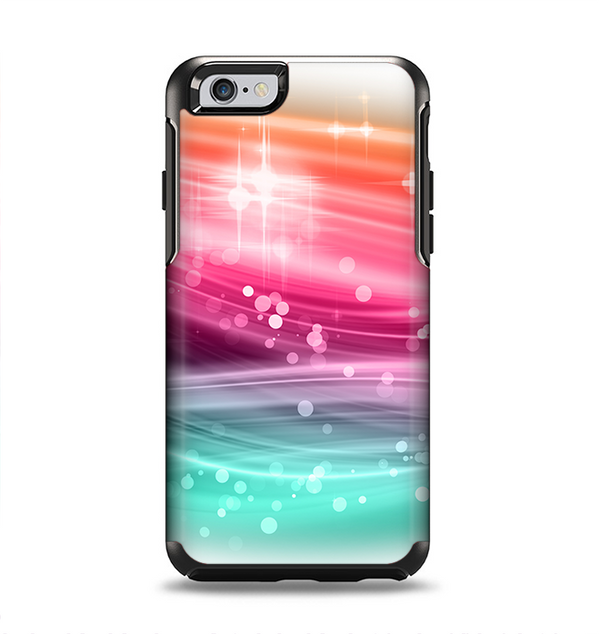 The Vibrant Multicolored Abstract Swirls Apple iPhone 6 Otterbox Symmetry Case Skin Set