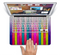 The Vibrant Neon Colored Wood Strips Skin Set for the Apple MacBook Pro 13" with Retina Display
