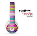 The Vibrant Neon Colored Wood Strips Skin for the Beats Studio