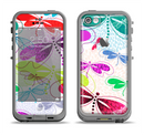 The Vibrant Neon Vector Butterflies Apple iPhone 5c LifeProof Fre Case Skin Set