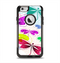 The Vibrant Neon Vector Butterflies Apple iPhone 6 Otterbox Commuter Case Skin Set