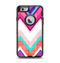 The Vibrant Pink & Blue Chevron Pattern Apple iPhone 6 Otterbox Defender Case Skin Set