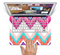 The Vibrant Pink & Blue Chevron Pattern Skin Set for the Apple MacBook Pro 15" with Retina Display