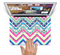 The Vibrant Pink & Blue Layered Chevron Pattern Skin Set for the Apple MacBook Pro 15" with Retina Display