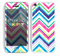 The Vibrant Pink & Blue Layered Chevron Pattern Skin for the Apple iPhone 5c