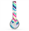 The Vibrant Pink & Blue Layered Chevron Pattern Skin for the Beats by Dre Solo 2 Headphones