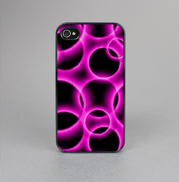 The Vibrant Pink Glowing Cells Skin-Sert for the Apple iPhone 4-4s Skin-Sert Case