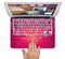 The Vibrant Pink & White Branch Illustration Skin Set for the Apple MacBook Pro 15" with Retina Display