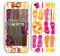 The Vibrant Pink & Yellow Flip-Flop Vector Skin for the Apple iPhone 5c